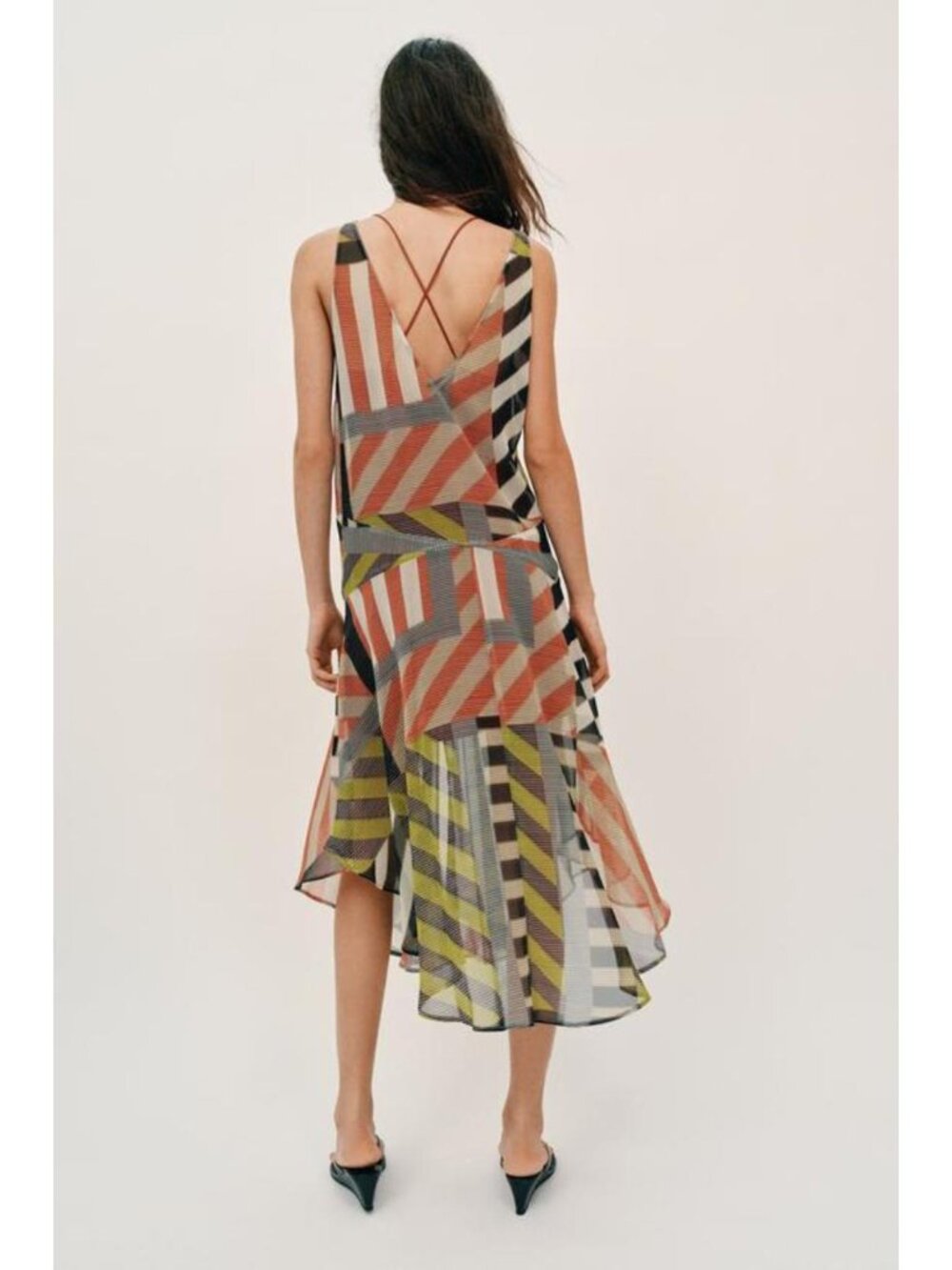 ZARA PATCHWORK PRINT DRESS - Picture 4 of 9